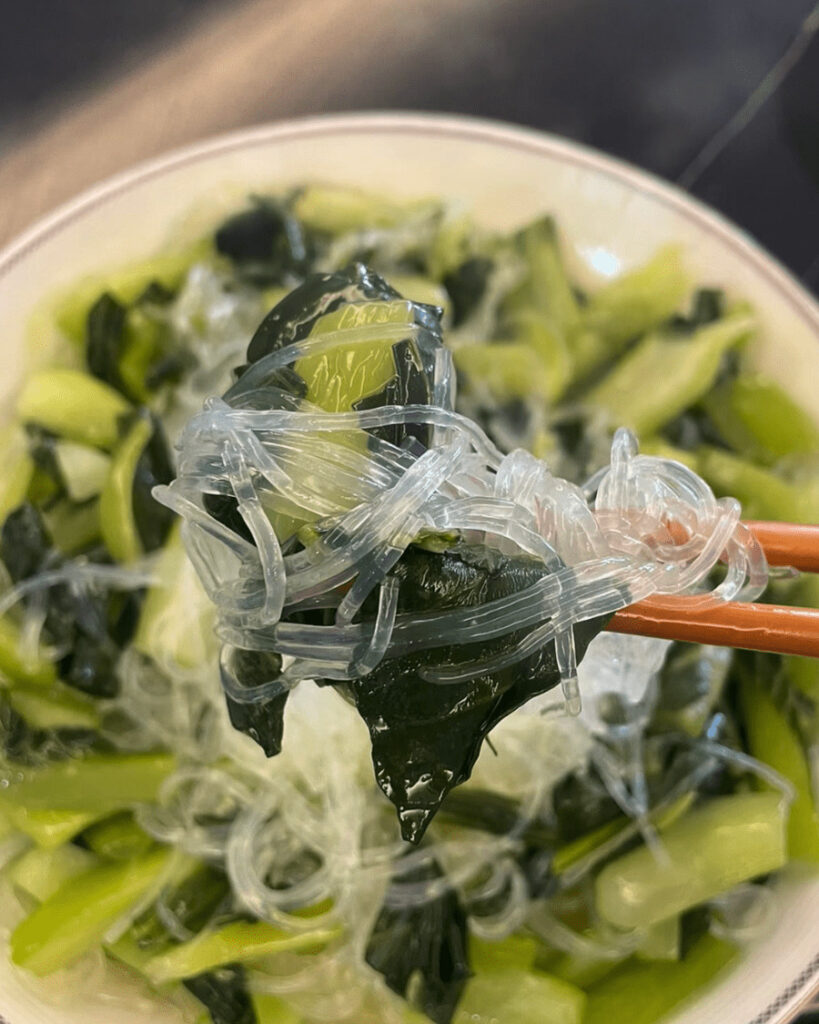 Glass noodles bokchoy image